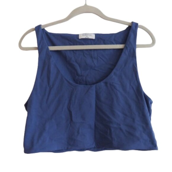 ARITZIA BABATON Contour Scoopneck Tank in Blue Eclipse Minimalist - Size XL - Picture 1 of 10